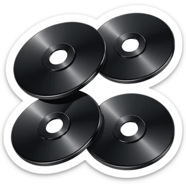 two black computer disk sticker