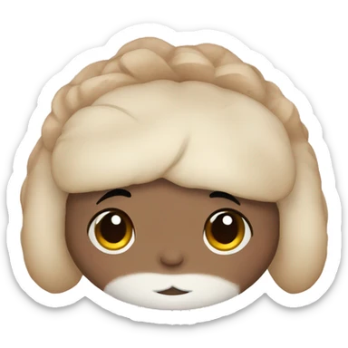 A very sweet bun with brown eyes sticker