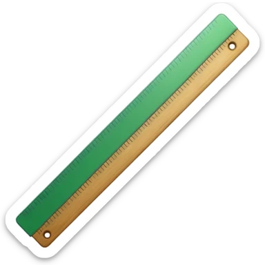 green ruler sticker