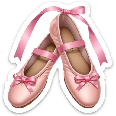 Preppy pink ballet shoes sticker