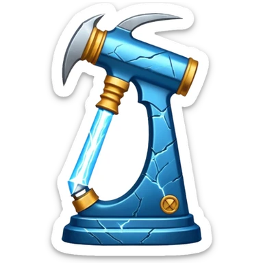 storm breaker with electricity liek thor hammer sticker
