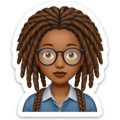 graphic designer with locs black woman sticker
