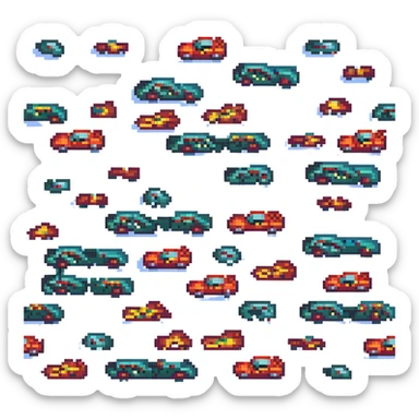 racing cars in 1990s sticker