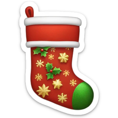 Christmas stocking sticker