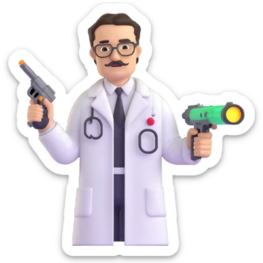Edward Richtofen mad scientist from Call of Duty Zombies sticker