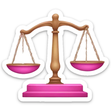 pink law scales sticker