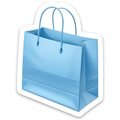 Bundle of Light blue shopping bags sticker