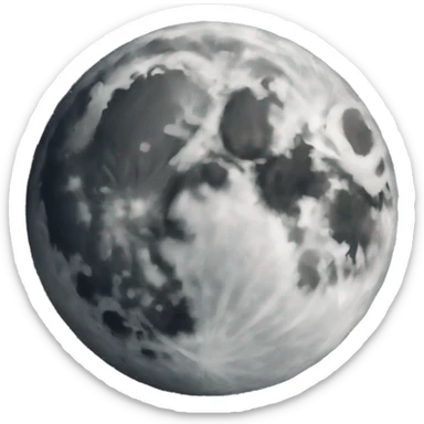 Space with moon  sticker