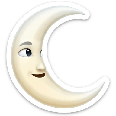 half moon. sticker