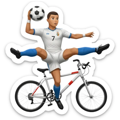 RONALDO scoring bicycle kick goal sticker