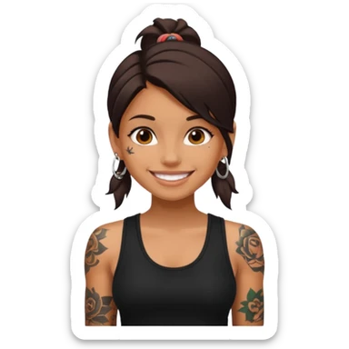 tattooed tourist girl sticker