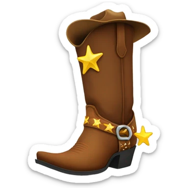 Cowboy boot with a star sticker