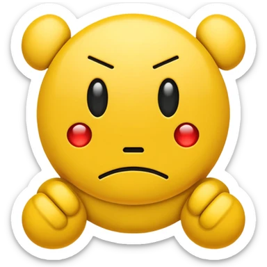 sad emoji just like in the pacman  sticker