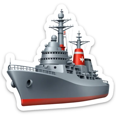 A naval destroyer ship sticker