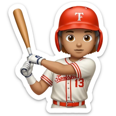 person hitting a home run sticker