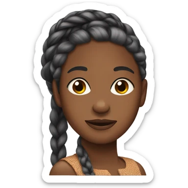 Congolese Woman Braids sticker