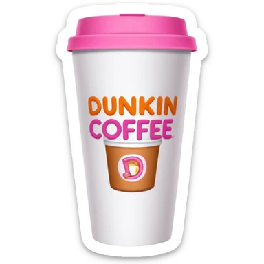 A Dunkin coffee cup but Megan thee stallion themed that says hotties run on Dunkin  sticker