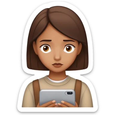 brown girl ignoring sticker