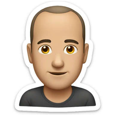 man with receding hairline sticker