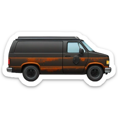 Hot Premium 1985 Dark Trooper Chevy Astro rust van  sticker