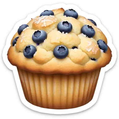 Lemon blueberry muffin sticker