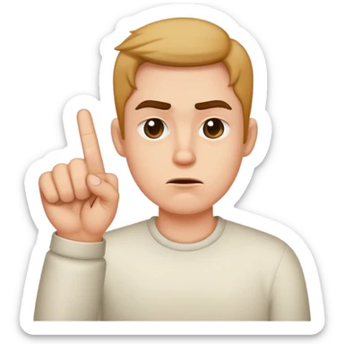 Middle finger stank face  sticker