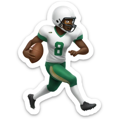 african american playing football sticker