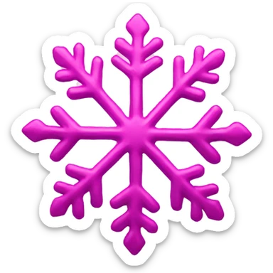 pink snow flake sticker