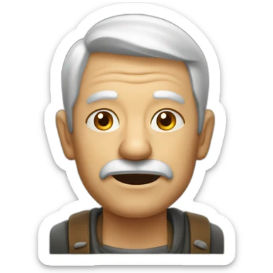 Vieille homme très moche et pauvre sticker