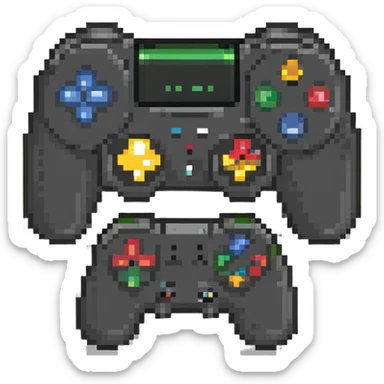 gaming emoji holding a gamepad sticker