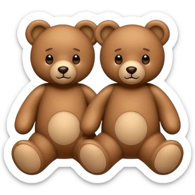 2 teddy Bears , Clone. sticker
