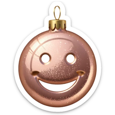 rose gold glittery ornament sticker
