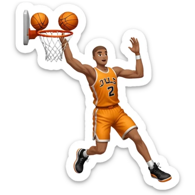 Basketball dunk  sticker