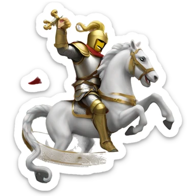Saint George and The dragone sticker