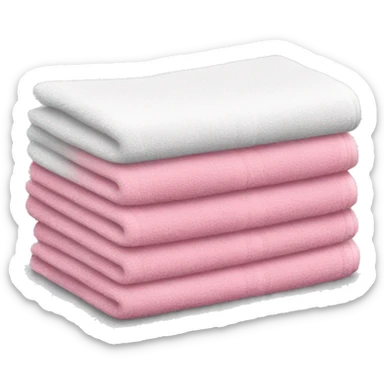 white pink towels  sticker