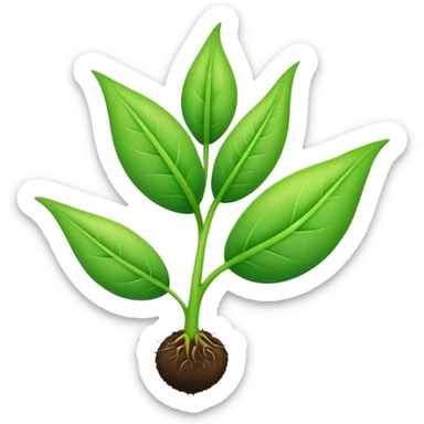 young shoot emerging from a seed sticker