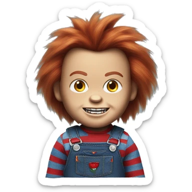 Chucky doll sticker