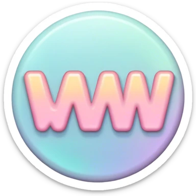pastel sign say "wow" sticker