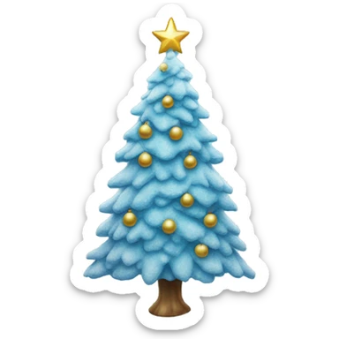 Sky blue Christmas tree  sticker