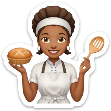 Street Baker black woman  sticker