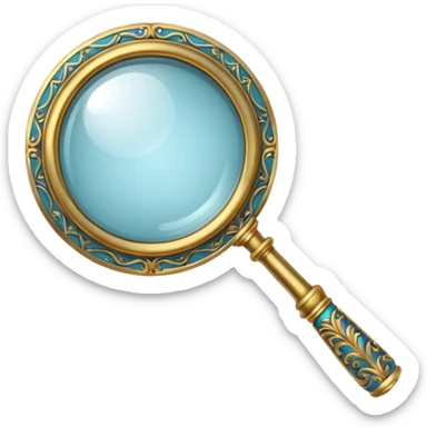 magnifying glass victorian sticker