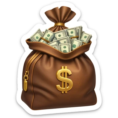 Big bag of cash sticker