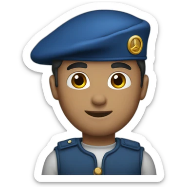 blue beret sticker