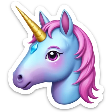 cry unicorn sticker