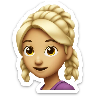 sly smile girl sticker