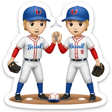 quiero dos equipos enemigos de baseball  sticker