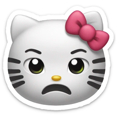 hello kitty is angry sticker