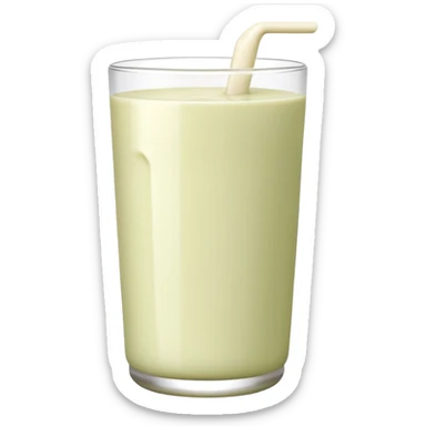 pastel olive milk sticker