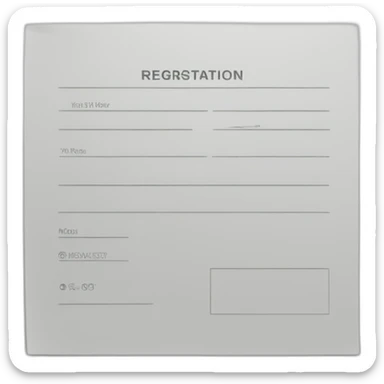 Registration form sticker