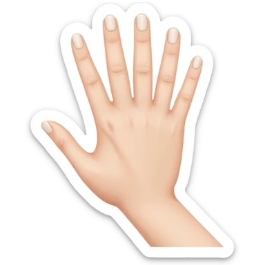 bent white girl arm with a two fingered hand sticker